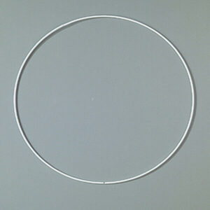 Inel metalic alb, capcana de vise, 35 cm