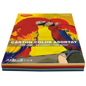Carton color A4 100 coli, 10 culori, DACO