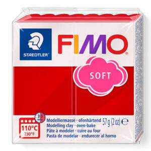 FIMO Soft 57 g, rosu Craciun