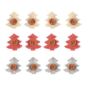 Set 12 brazi decorativi, cu buton din lemn natur, 3 cm