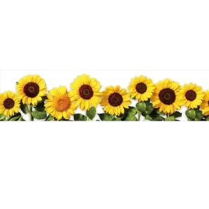 Sticker pentru geam - floarea soarelui, 64 x 15 cm